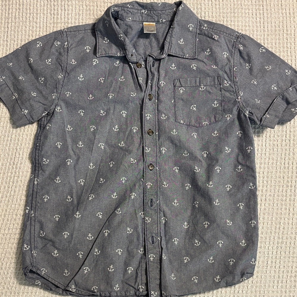 Gymboree Nautical Anchor Print Button-Up Shirt